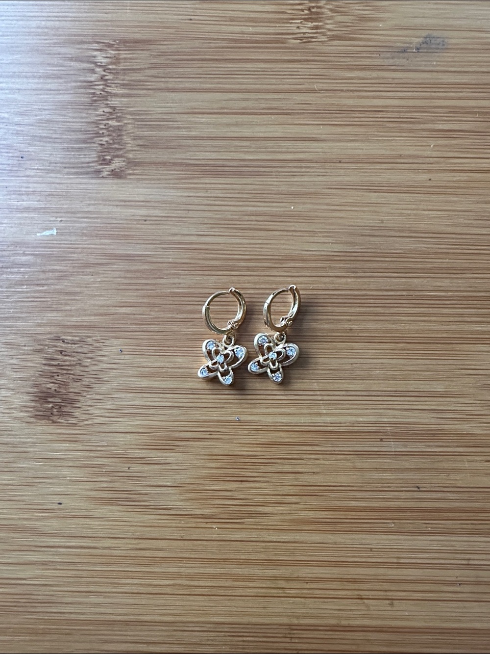 Gold Clover Drop Hoop Earrings - Elegant Women’s Jewelry